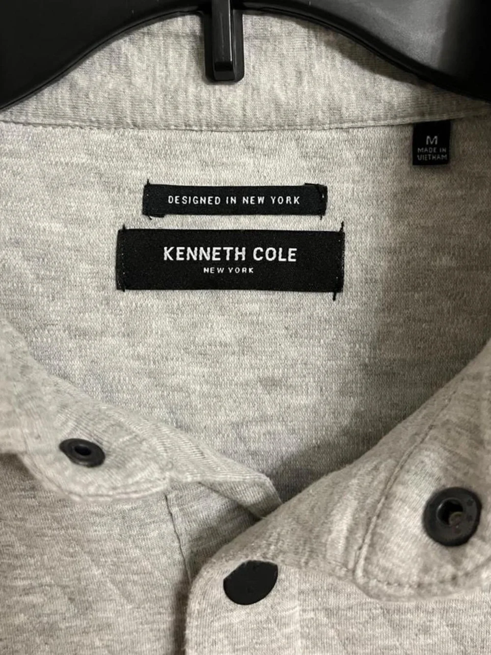 Kenneth Cole Minimalist Gray Quilted Cotton Button-Up Men’s Medium Jacket EUC